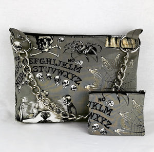 Gray Ouija Chain Bag w/Coin Purse