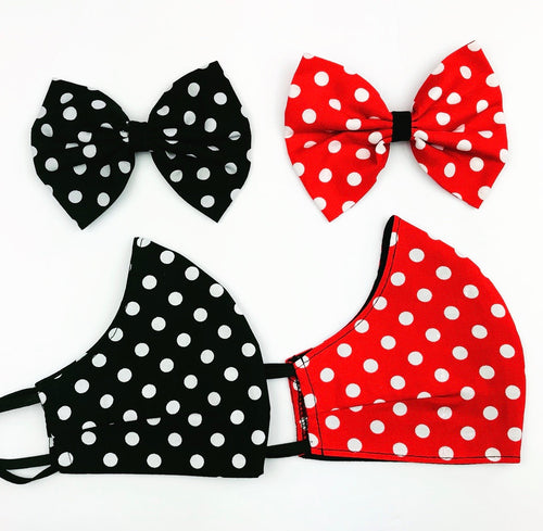Poko Dot Mask/ Bow Set