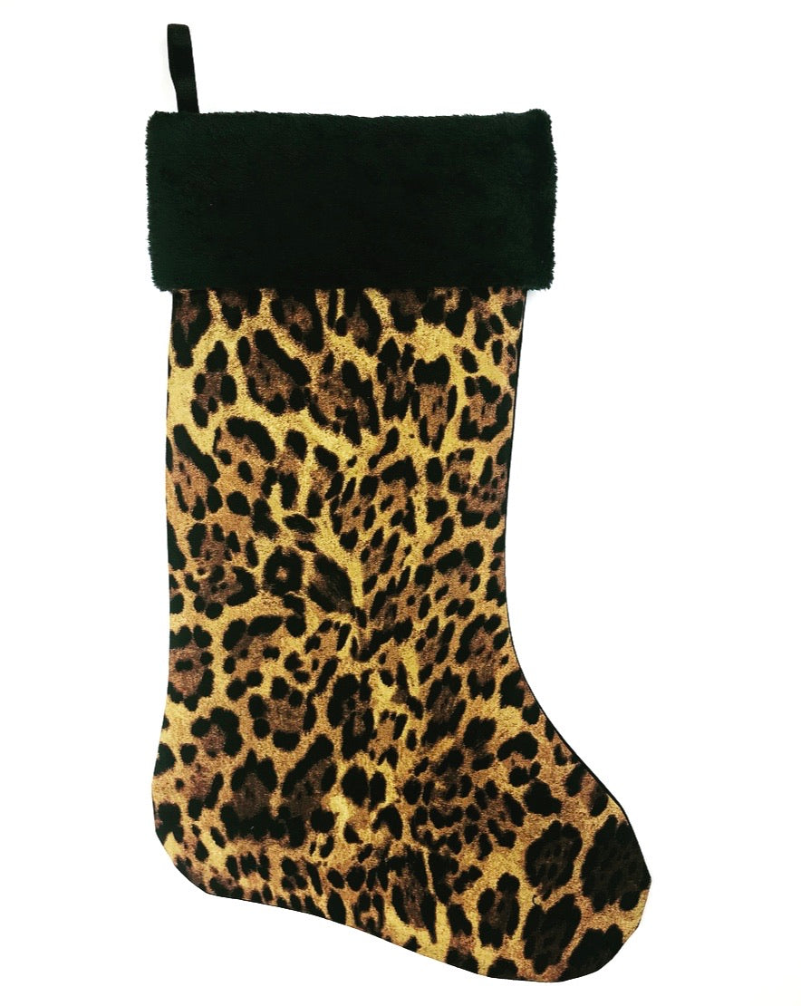 Leopard Christmas Stocking – Paper Doll Productions