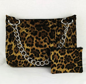 Leopard Chain Bag w/Coin Purse