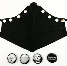 Black Studded Punk Mask (1 Pin)
