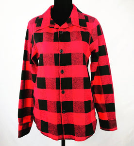 Red and Black Plaid Womans Rock Flannel MH
