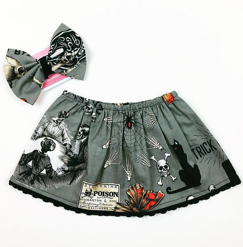 Ouija Gray Skirt and Headband Set