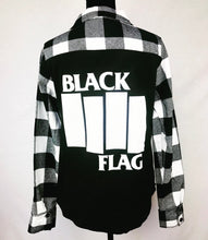Black & White Plaid Woman's Punk Flannel Flag