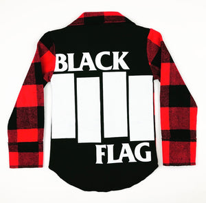 Kids Red/Black Plaid Rock Flannel (BF)