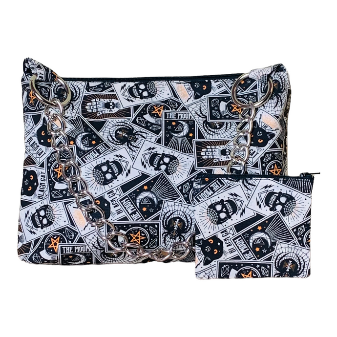 Black Magic Cat Chain Bag w/Coin Purse