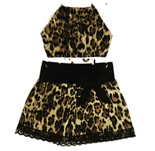 Leopard Skirt and Haulter Top