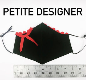 Zebra Petite Designer Mask Bow Clip Set