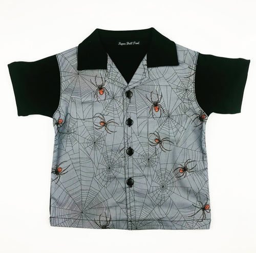 Gray Spider Web Lounge Shirt
