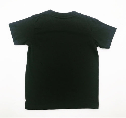 Black Cotton Kids Rock T Shirt (Ram)