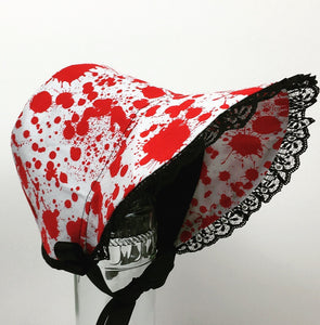Zombie Blood Hand Made Baby Bonnet